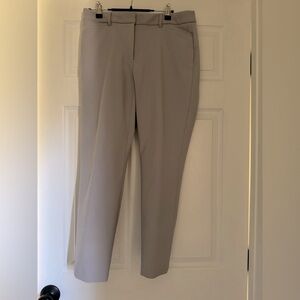 White House Black Market The Slim Ankle Pants Women's 8 Light Gray Stretch